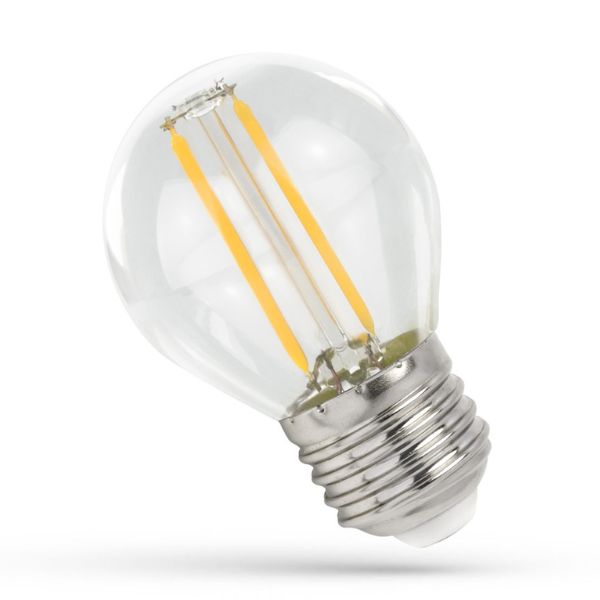 Retro LED žárovka E27 1W 100lm G45 teplá, filament, ekvivalent 10W