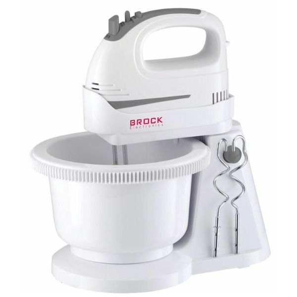 Ruční mixér s mísou Brock, 300W, 5 rychlostí + turbo, na hnětení těsta a šlehání