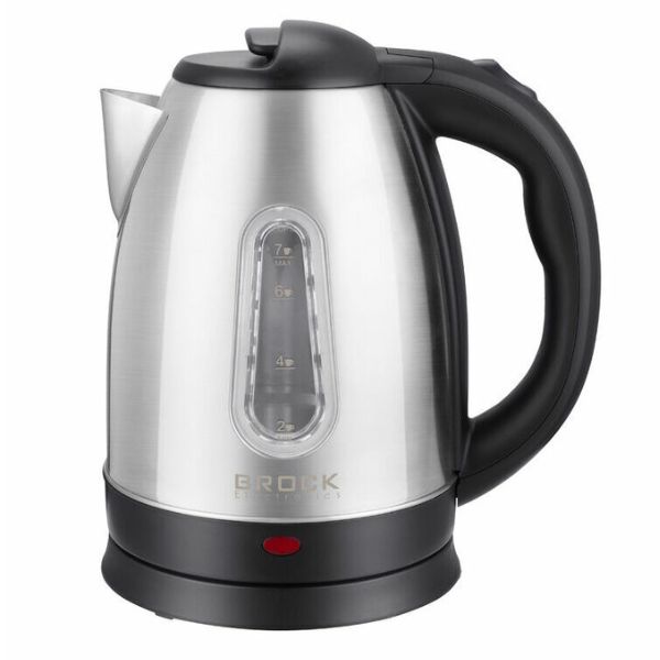 Obyčejná rychlovarná  konvice 1,8l, Brock, 1500W, nerez