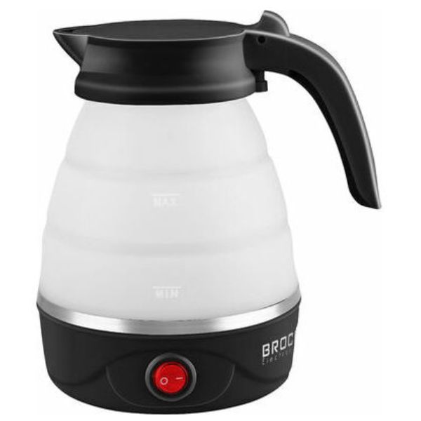 Skládací rychlovarná konvice cestovní 0,5l, Brock, 800W, z pružného silikonu, 230V