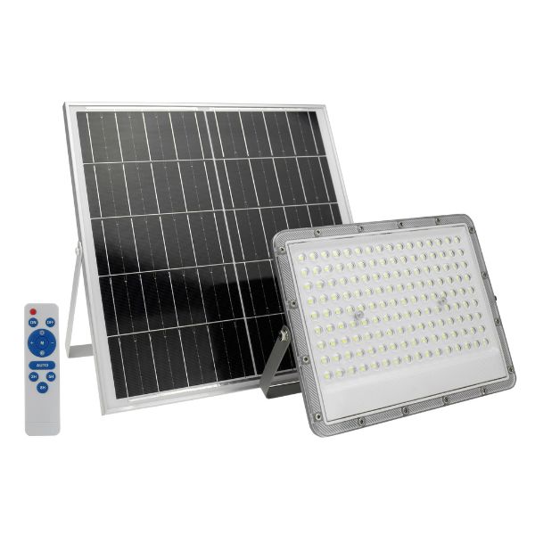 Venkovní solární světlo LED s čidlem 200W 1800lm, studená, samostatný solární panel, DO