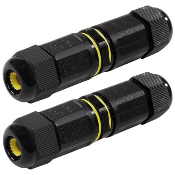 2 x Vodotěsná kabelová spojka dvou 3-žilových vodičů 0,5-1,5mm, IP68, celkem 5-10mm