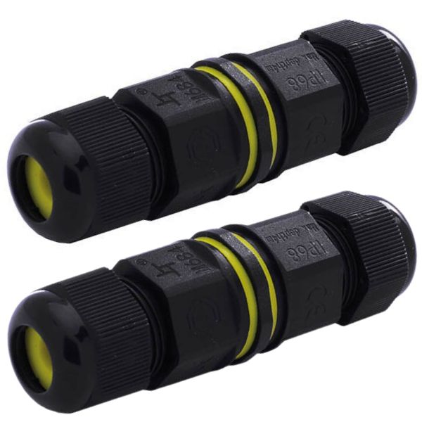 2 x Vodotěsná kabelová spojka dvou 5-žilových vodičů 0,5-2,5mm, IP68, celkem 5-9/9-12mm