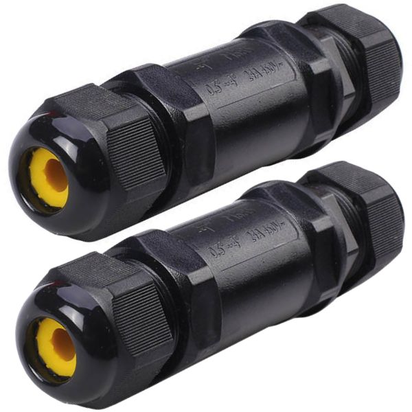 2 x Vodotěsná kabelová spojka dvou 5-žilových vodičů 0,5-4mm, IP68, celkem 10-14mm