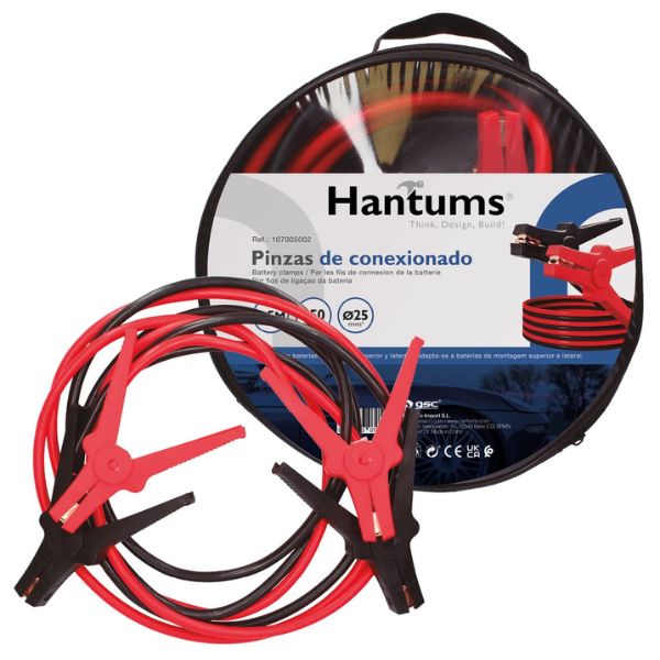 Startovací kabely Hantums 3,5m, 350A, 25mm2, 12/24V, TÜV SÜD DIN 72553-25