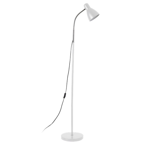 Stojací lampa Virone Lar 1xE27 20W, 155cm, bílá