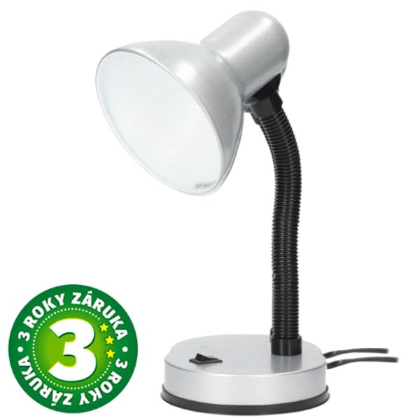 Stolní lampa se závitem E27 max 40W, šedá, Bell, 3 roky záruka