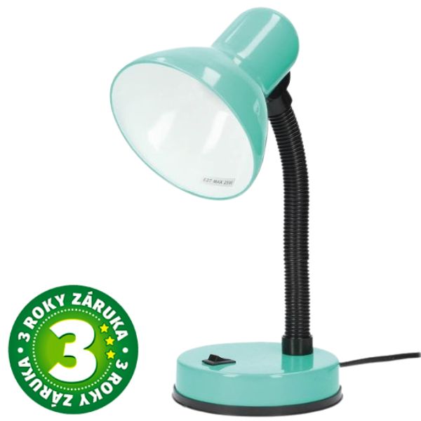 Stolní lampa se závitem E27 max 40W, tyrkysová, Bell, 3 roky záruka