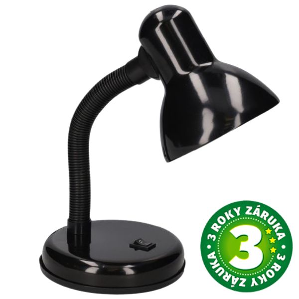 Stolní lampa se závitem E27 max 40W, černá, Hodori, 3 roky záruka