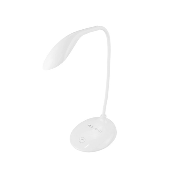 Plynule stmívatelná nabíjecí LED stolní lampička, 1,5W, studené světlo, bílá