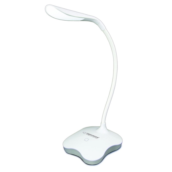 Stmívatelná LED stolní lampička, 3W, studené světlo, s nočním světlem, bílá