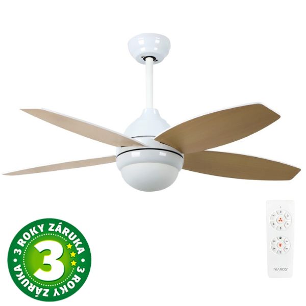 Stropní ventilátor se světlem Muna 106cm, 80W, 951lm, CCT, dálkové ovládání, 3 roky záruka