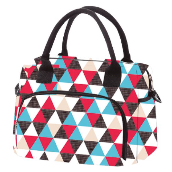 Termotaška na jídlo 9l - kabelka Vassary, 2 ucha do ruky 1 přes rameno, 4 kapsy, barevná