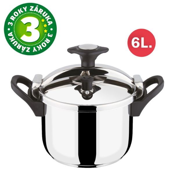 Tlakový hrnec Olla express 6l, pro všechny sporáky včetně indukce, nerez, 3 roky záruka
