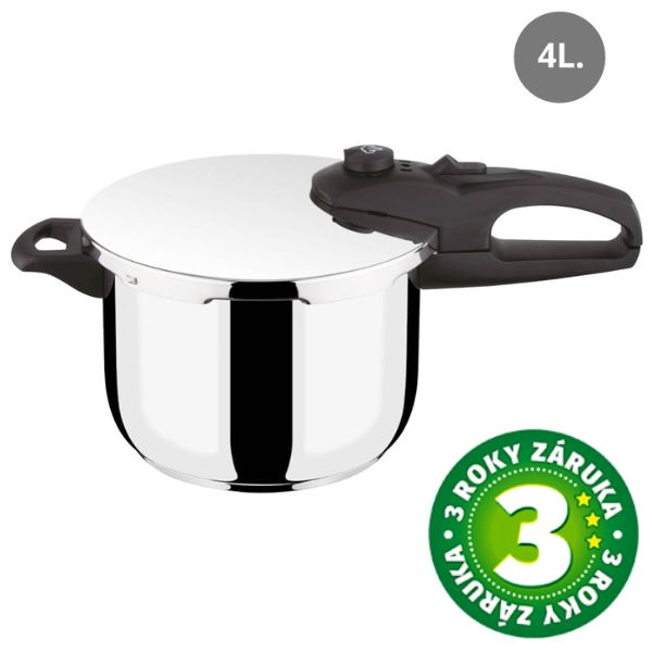 Tlakový hrnec 4l, boční ucho, pro všechny sporáky včetně indukce, nerez, 3 roky záruka