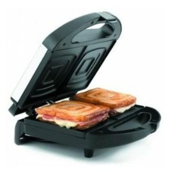 Toustovač na 2 čtvercové toasty Brock, 750W, černý