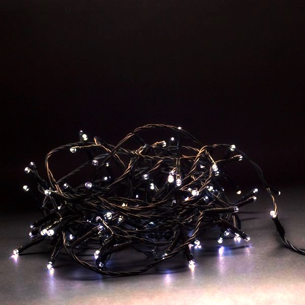 LED vánoční řetěz 24m, venkovní, teplé světlo, 240 LED, 3,6W, do zásuvky, 8 režimů