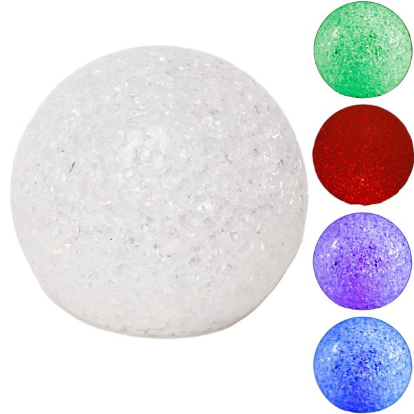Svítící vánoční koule LED, RGB - mění barvy světla, průměr 8cm, na baterie