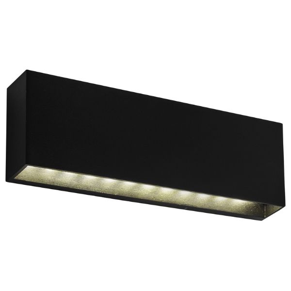 Prémiové designové LED venkovní nástěnné svítidlo Melbourne, černé, teplé světlo 6W