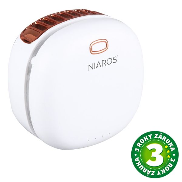 Ventilátor na krk Yulara, nabíjecí, přenosný, USB, 3W, 3 rychlosti, 3 roky záruka