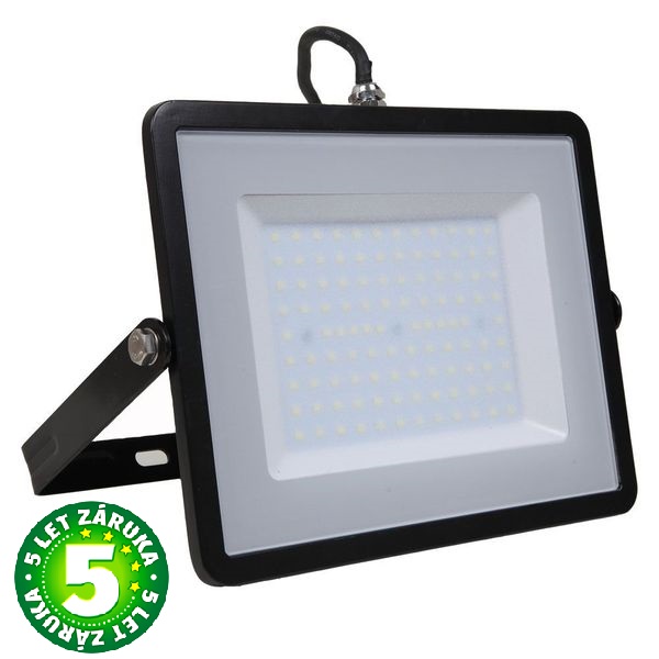 Prémiový ultratenký LED reflektor 100W 8000lm SAMSUNG čipy černý, teplá
