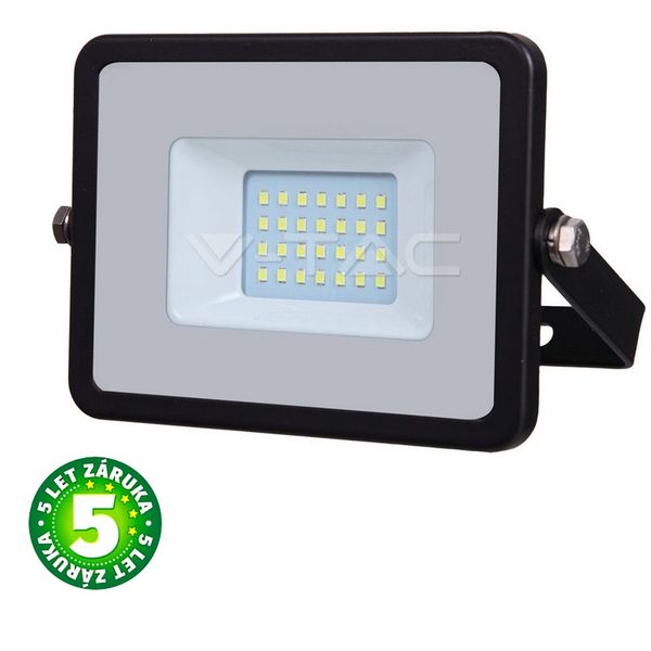 Prémiový ultratenký LED reflektor 20W 1600lm SAMSUNG čipy černý, denní