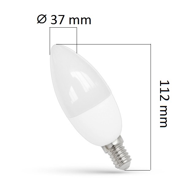 LED žárovka svíčka E14 1W 90lm teplá, ekvivalent  10W 