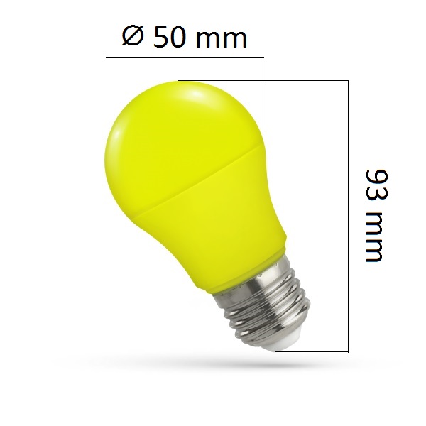 Barevná LED žárovka E27 5W žlutá