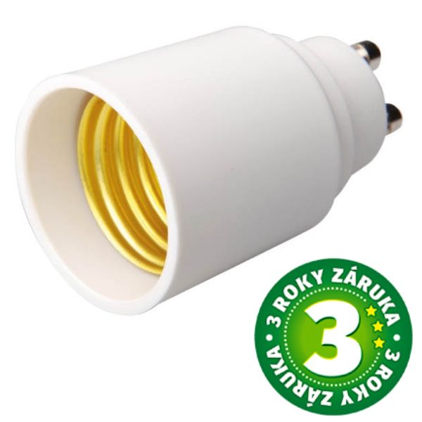 Žárovkový adaptér - redukce z GU10 na E27, 3 roky záruka